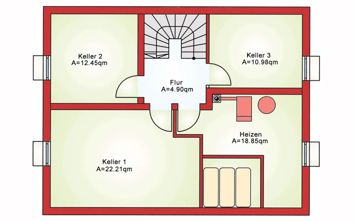 B&S Selbstbau - Musterhaus Komfort BS 125 Keller