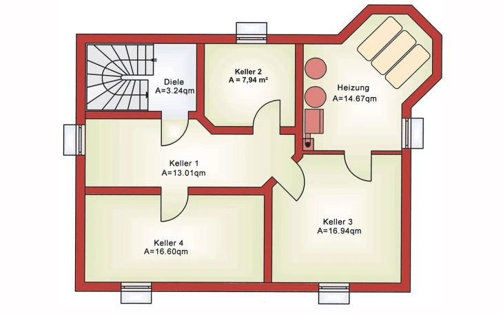 B&S Selbstbau - Musterhaus Komfort BS 134 Keller