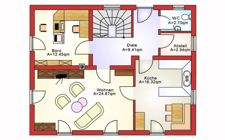 B&S Selbstbau - Musterhaus Einfamilienhaus BS 138 Erdgeschoss