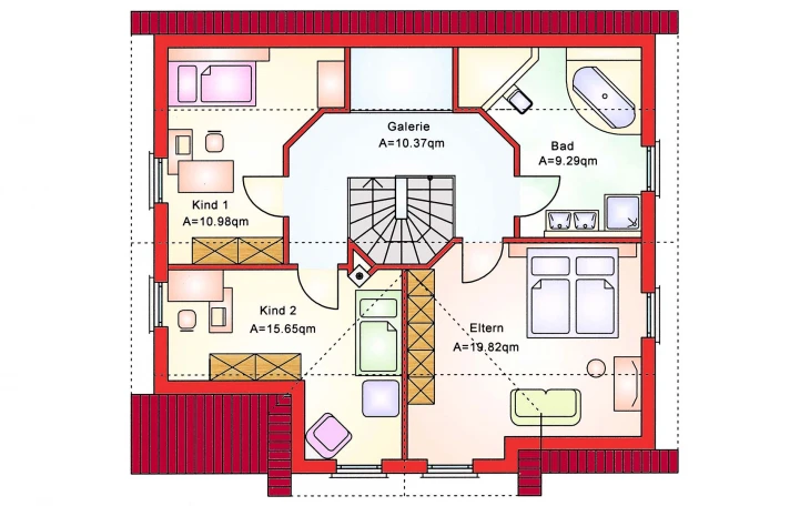 B&S Selbstbau - Musterhaus Einfamilienhaus BS 142 Dachgeschoss