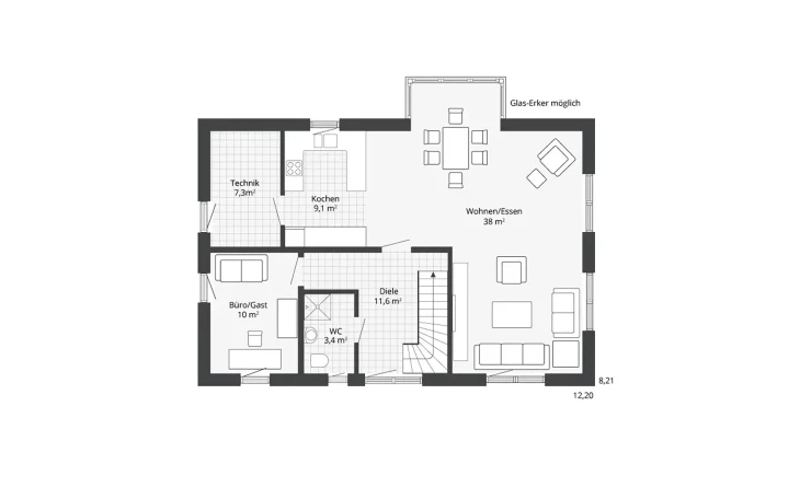 Danhaus - Musterhaus Diamonds Glücksburg Erdgeschoss