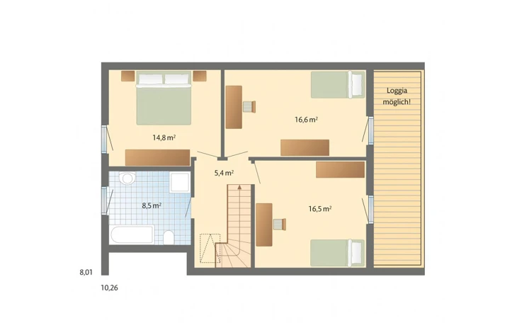 Danhaus - Musterhaus Sonnholm Dachgeschoss