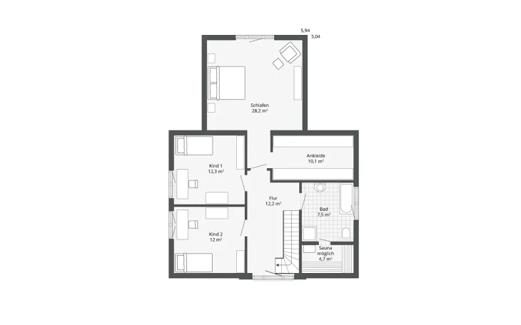 Danhaus - Musterhaus Diamonds Westerland Dachgeschoss