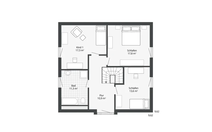 Danhaus - Musterhaus Diamonds Adelby Dachgeschoss