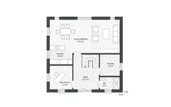 Grundriss Familienhaus Diamonds Adelby von Danhaus