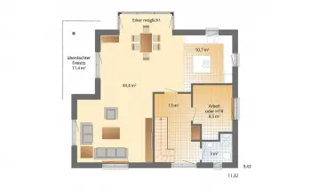 Grundriss Satteldach Kolding von Danhaus