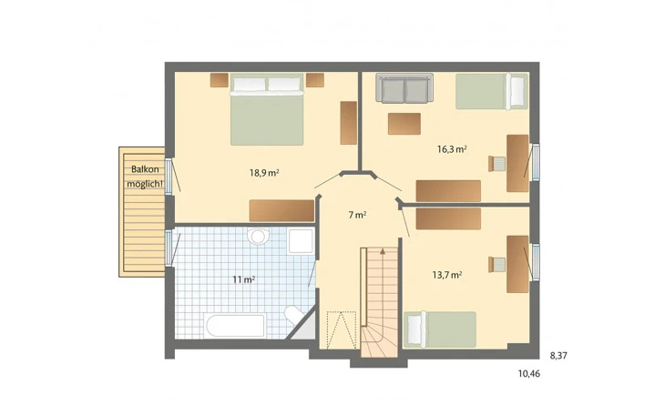 Danhaus - Musterhaus Meierwik Dachgeschoss