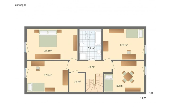 Danhaus - Musterhaus Oslo Dachgeschoss