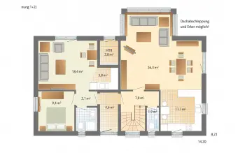 Grundriss Familienhaus Oslo von Danhaus