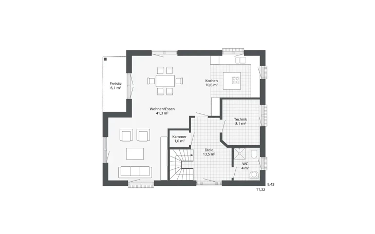Danhaus - Musterhaus Diamonds Solitüde Erdgeschoss