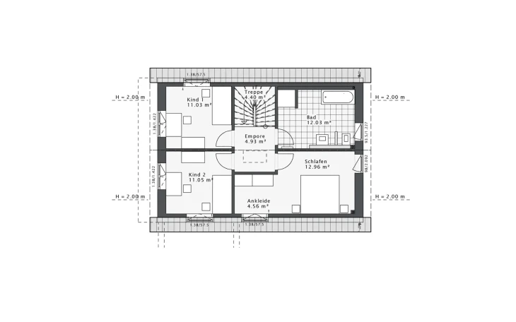 Danhaus - Musterhaus Daylight-E-120 E3 Obergeschoss
