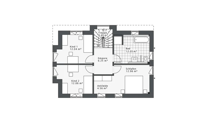 Danhaus - Musterhaus Daylight-E-120 E5 Obergeschoss