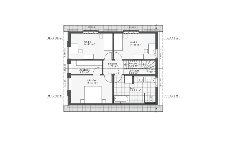 Danhaus - Musterhaus Daylight-E-144 E3 Obergeschoss
