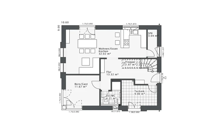 Danhaus - Musterhaus Daylight-E-144 E4 Erdgeschoss