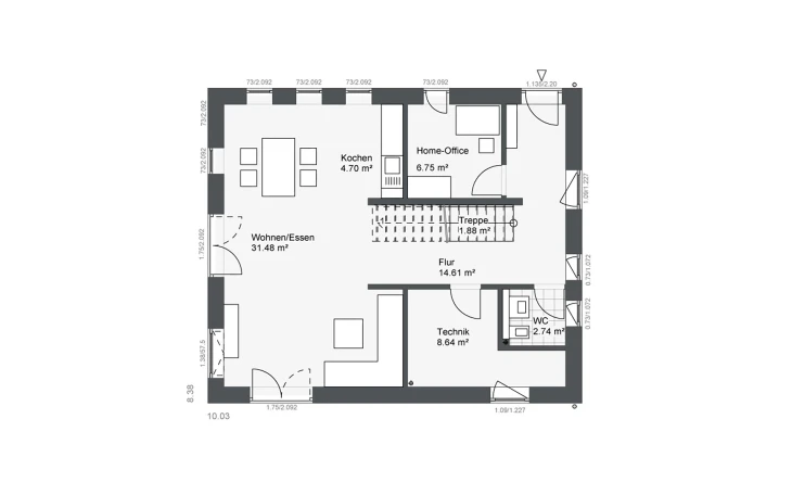 Danhaus - Musterhaus Destiny-140 E2 Erdgeschoss