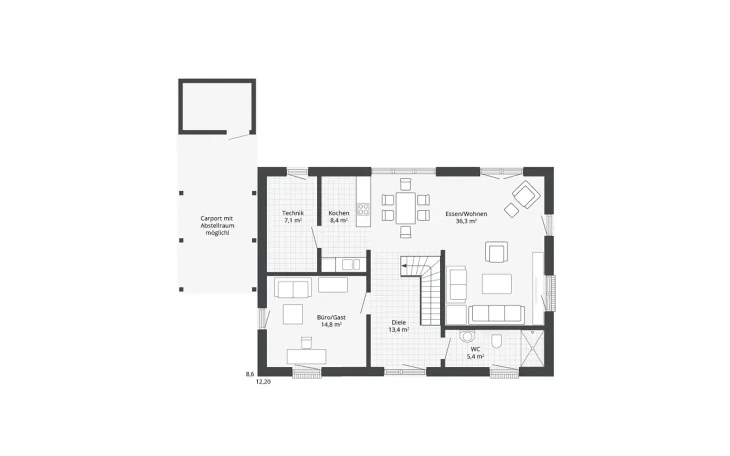 Danhaus - Musterhaus Diamonds Kronshagen Erdgeschoss