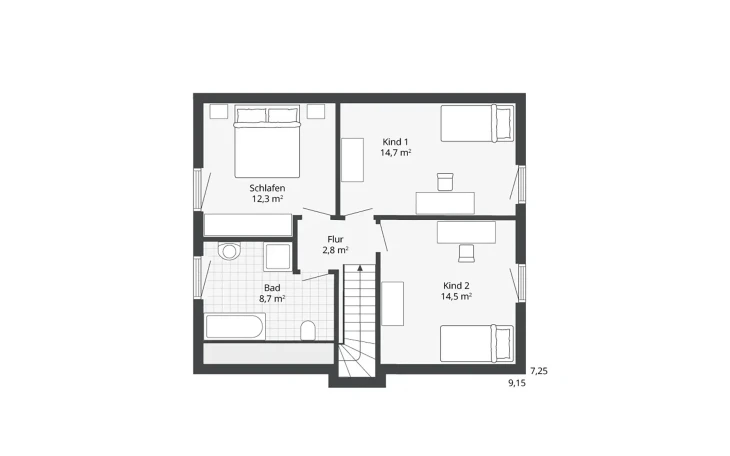 Danhaus - Musterhaus Diamonds Malmö Dachgeschoss