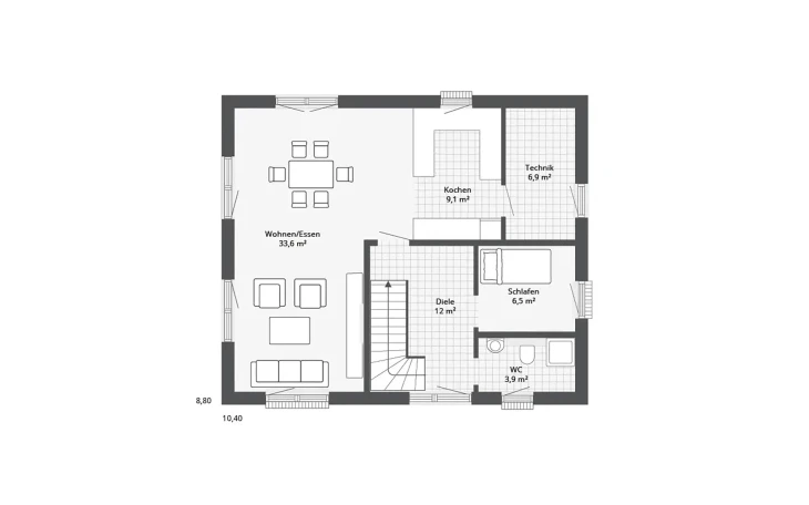 Danhaus - Musterhaus Discovery L Erdgeschoss