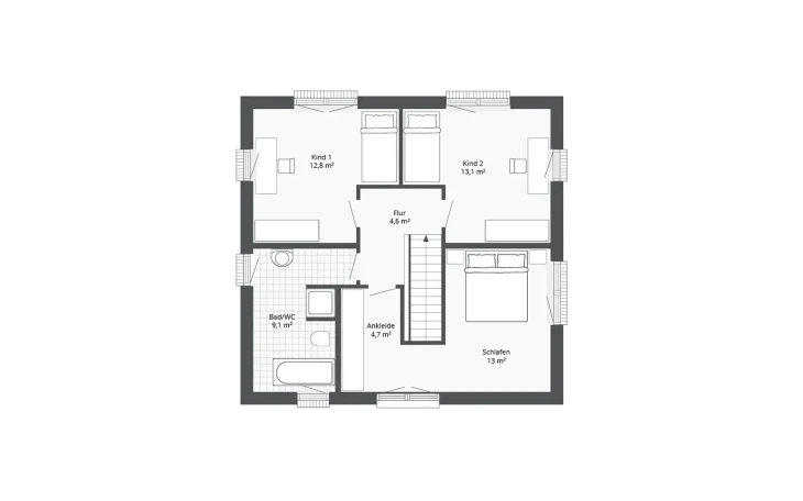 Danhaus - Musterhaus Discovery M Obergeschoss