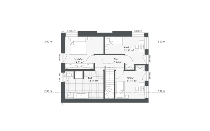 Danhaus - Musterhaus Dreamline-E-123 E3 Obergeschoss