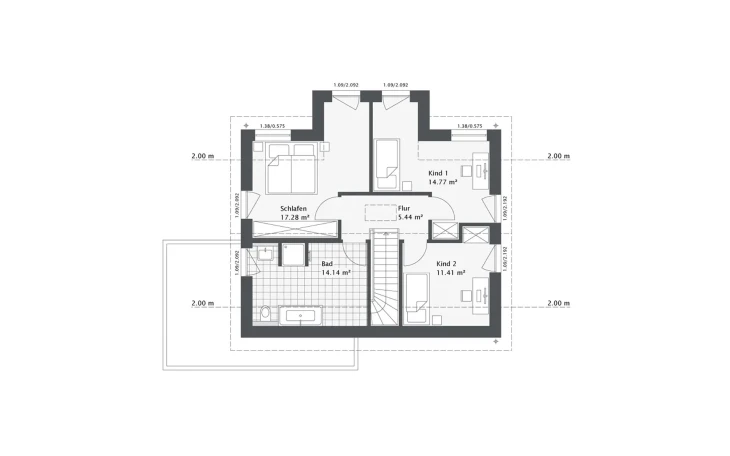 Danhaus - Musterhaus Dreamline-E-123 E5 Obergeschoss