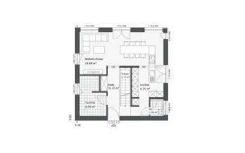 Grundriss Familienhaus Dreamline-E-125 E1 von Danhaus