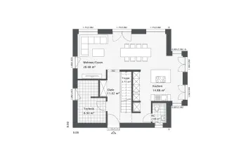 Grundriss Familienhaus Dreamline-E-125 E4 von Danhaus