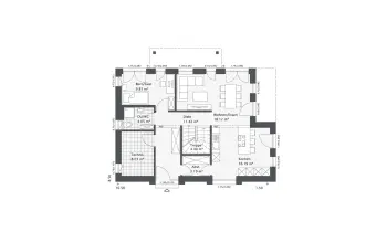 Grundriss Satteldach Dreamline-E-138 E2 von Danhaus