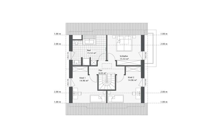 Danhaus - Musterhaus Dreamline-E-140 E1 Dachgeschoss