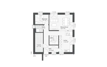 Grundriss Familienhaus Dreamline-E-140 E2 von Danhaus