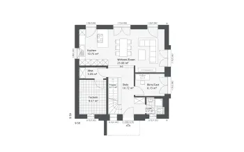 Grundriss Familienhaus Dreamline-E-140 E3 von Danhaus