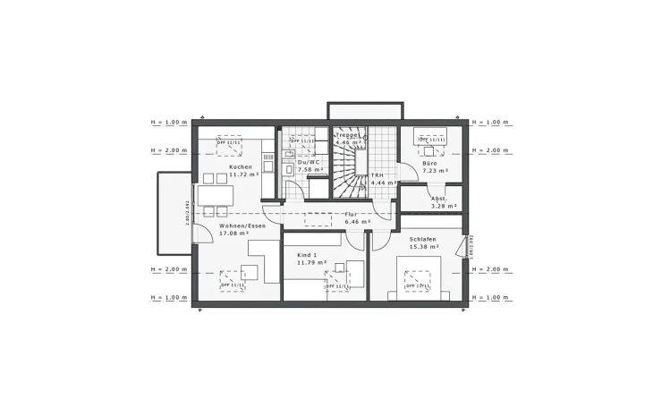 Danhaus - Musterhaus Dynamic-G-179 E1 Obergeschoss