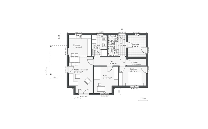 Danhaus - Musterhaus Dynamic-G-179 E2 Erdgeschoss