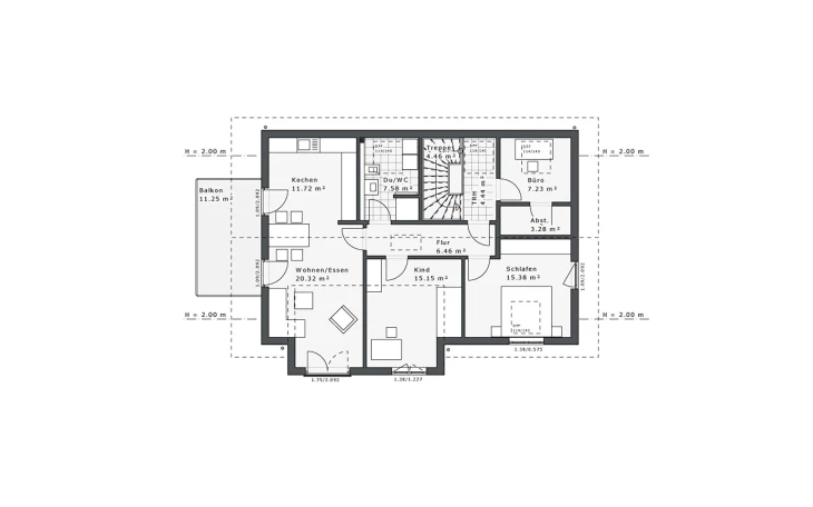 Danhaus - Musterhaus Dynamic-G-179 E2 Obergeschoss