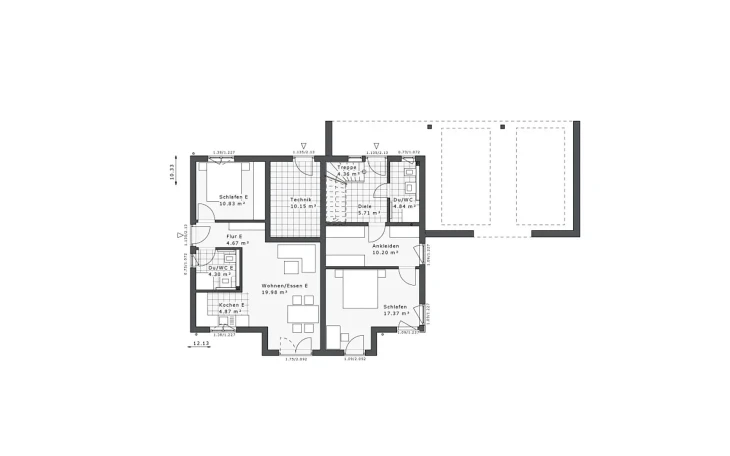 Danhaus - Musterhaus Dynamic-G-182 E2 Erdgeschoss