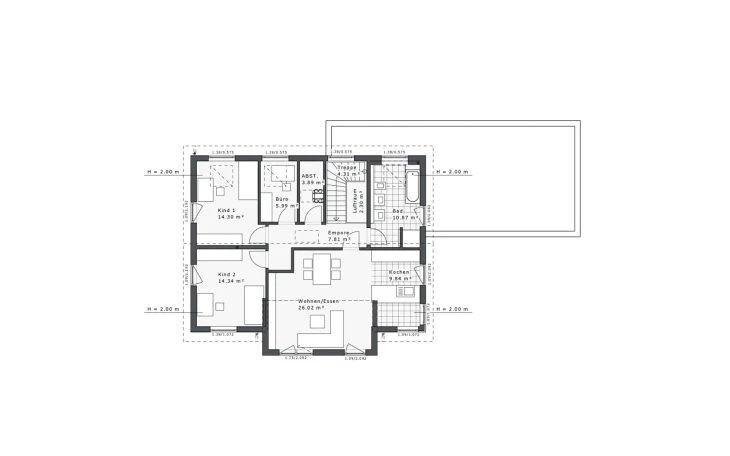 Danhaus - Musterhaus Dynamic-G-182 E2 Obergeschoss