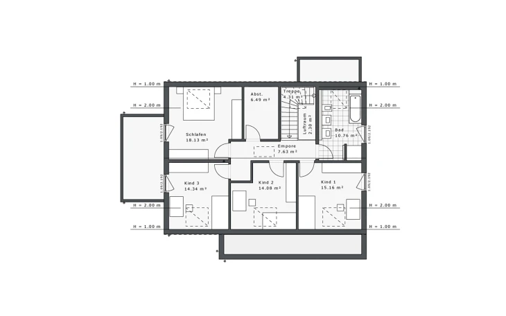 Danhaus - Musterhaus Dynamic-G-183 E1 Dachgeschoss
