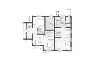 Grundriss Familienhaus Dynamic-G-183 E1 von Danhaus