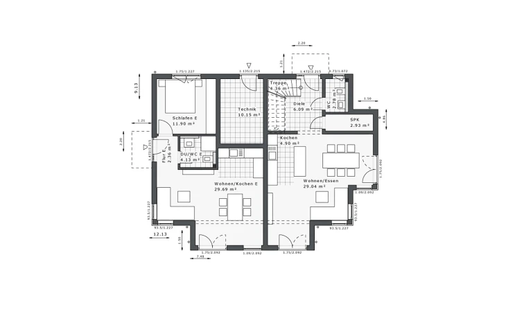 Danhaus - Musterhaus Dynamic-G-183 E2 Erdgeschoss