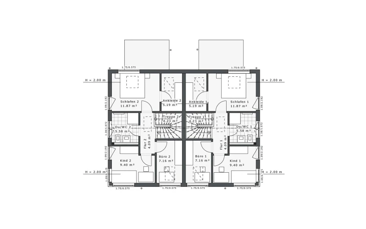 Danhaus - Musterhaus Dynamic-G-191 E2 Obergeschoss