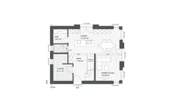 Grundriss Familienhaus Dreamline-E-123 E1 von Danhaus