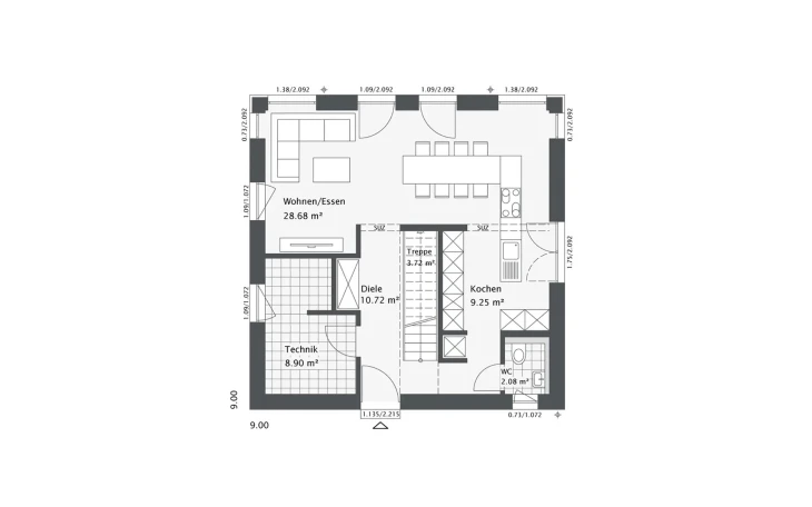 Danhaus - Musterhaus Dreamline-E-125 E2 Erdgeschoss