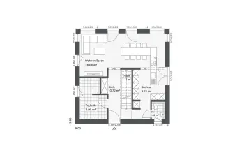 Grundriss Familienhaus Dreamline-E-125 E2 von Danhaus