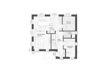 Grundriss Familienhaus Dreamline-E-138 E3 von Danhaus