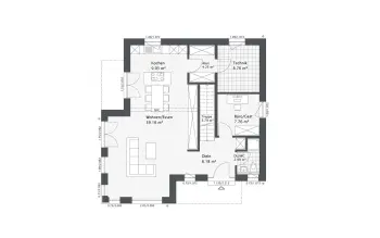 Grundriss Familienhaus Dreamline-E-140 E4 von Danhaus