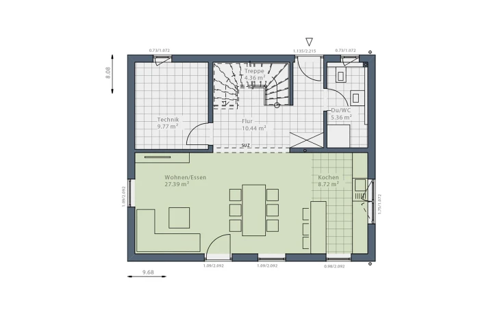 Danhaus - Musterhaus Meins-E-130 Erdgeschoss