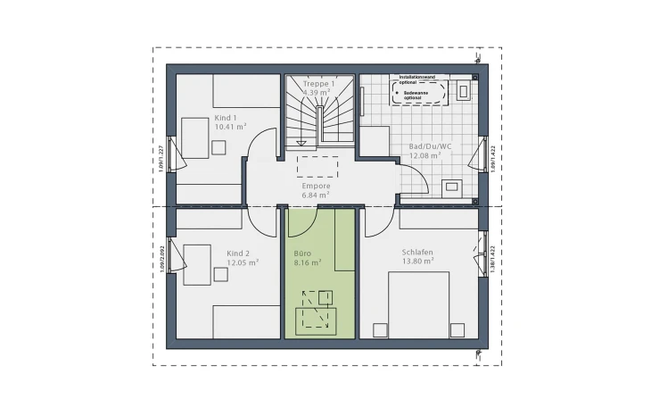 Danhaus - Musterhaus Meins-E-136 Obergeschoss