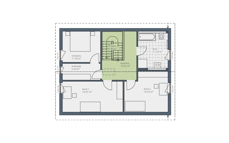 Danhaus - Musterhaus Meins-E-160 Dachgeschoss
