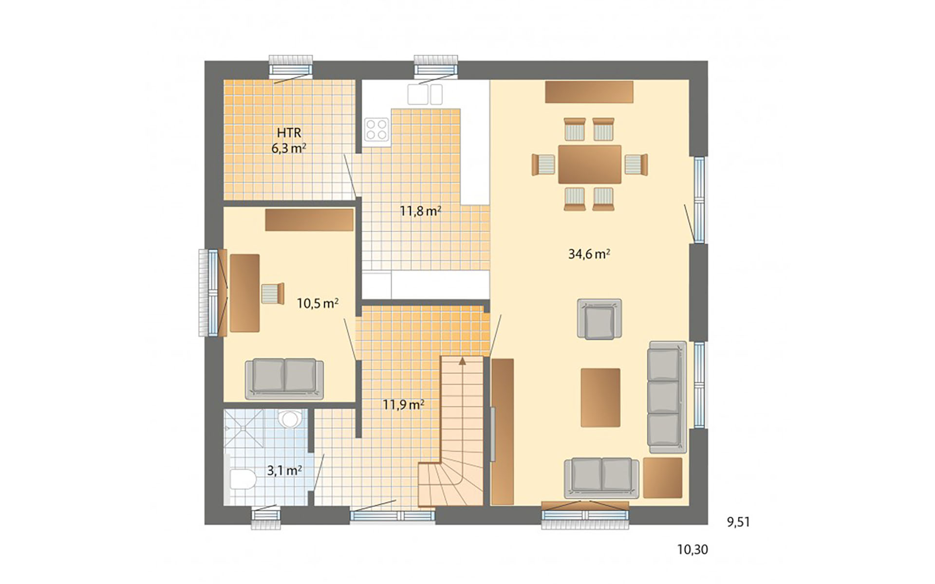 Erdgeschoss Stockholm von Danhaus Deutschland GmbH