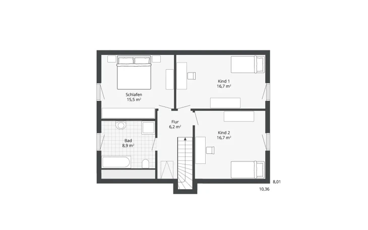 Danhaus - Musterhaus Diamonds Stockholm Dachgeschoss